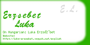 erzsebet luka business card